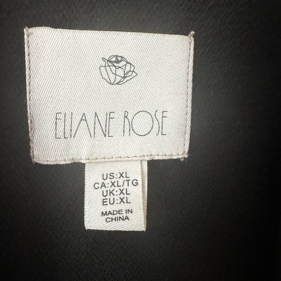 Flowy Black Eliane Rose Jacket, XL - Picture 3 of 6